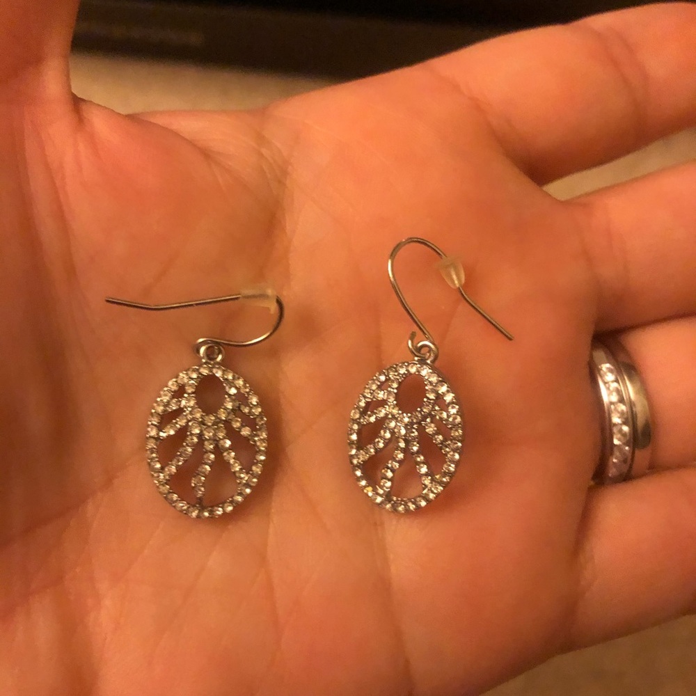 Silver plated silver earrings